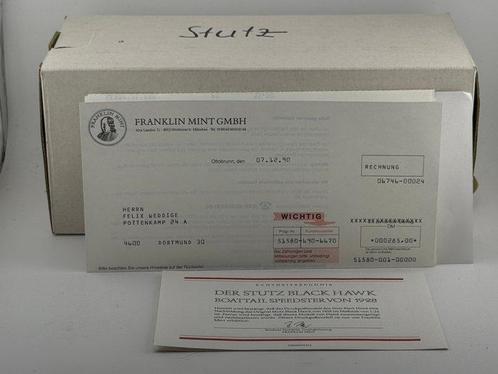 Franklin Mint 1:24 - Modelauto - 1928 Stutz Black Hawk, Hobby en Vrije tijd, Modelauto's | 1:5 tot 1:12