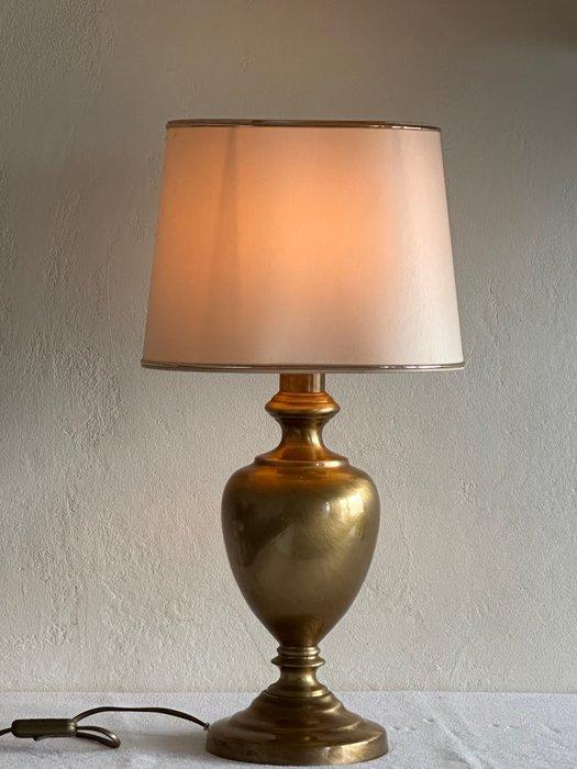 Lamp - Brons / messing / linnen/ textiel enz - Schemerlamp H, Antiek en Kunst, Curiosa en Brocante