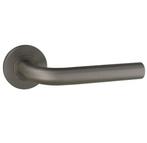 Deurklink Leona op rond rozet PVD antraciet, Nieuw, Overige materialen, Klink of Kruk