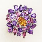 Citrine - Argent, Bague Nuit Étoilée : Guidance Céleste &