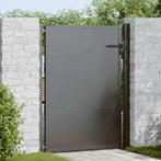 vidaXL Tuinpoort, Tuindeur 105x200 cm Cortenstaal Zwart 100, Tuin en Terras, Verzenden, Nieuw