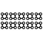 vidaXL Matverbinders 10 st rubber zwart, Tuin en Terras, Verzenden, Nieuw