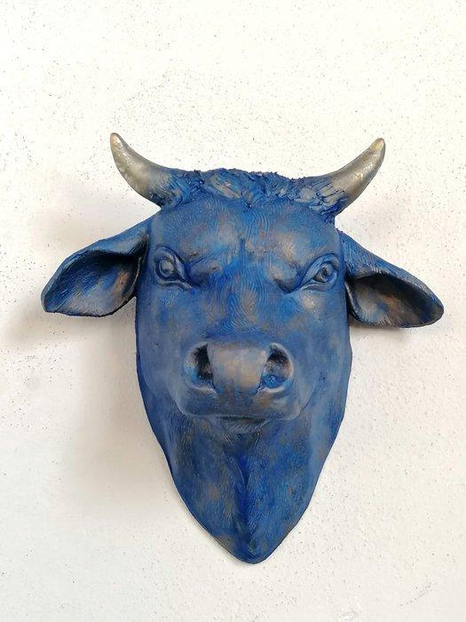 Vanessa Bonino - sculptuur, Bull - bronze effect - 21 cm -, Antiquités & Art, Art | Objets design