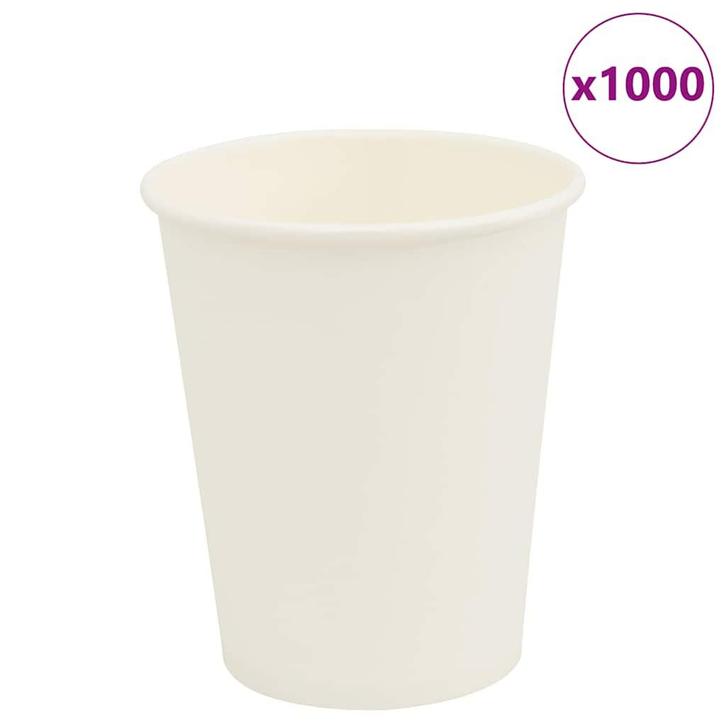 vidaXL Papieren koffiekopjes 1000 st 8oz 200 ml wit, Zakelijke goederen, Horeca | Overige, Verzenden
