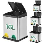 Prullenbak - Afvalbak - Vuilnisbak - 16 Liter - Zilver - Jag, Huis en Inrichting, Verzenden, Nieuw