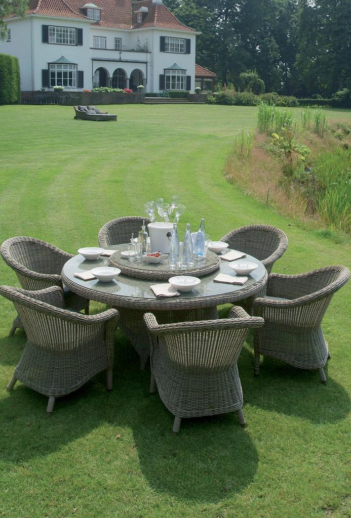 4 Seasons Outdoor Chester dining set met Victoria tafel Pure, Tuin en Terras, Tuinsets en Loungesets