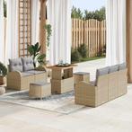 vidaXL Tuinbank Set 8 pcs Beige poly rattan, Tuin en Terras, Verzenden, Nieuw