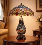 Lamp - Tiffany style - dragonfly - Messing, Glas