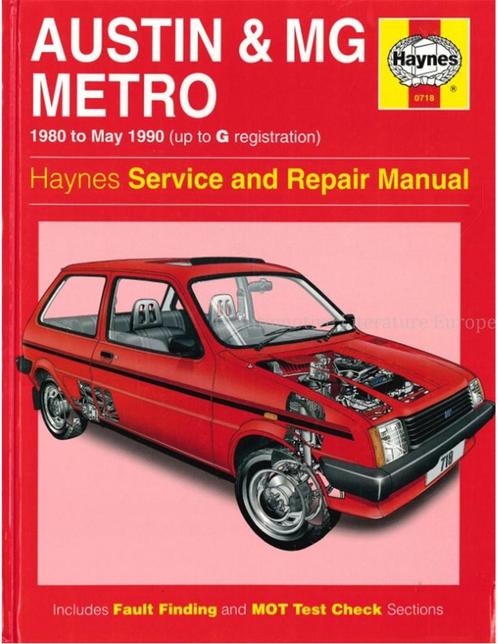 1980 - 1990 AUSTIN & MG METRO VRAAGBAAK ENGELS, Auto diversen, Handleidingen en Instructieboekjes