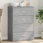 vidaXL Dressoir 60x31x84 cm bewerkt hout betongrijs, Verzenden, Nieuw