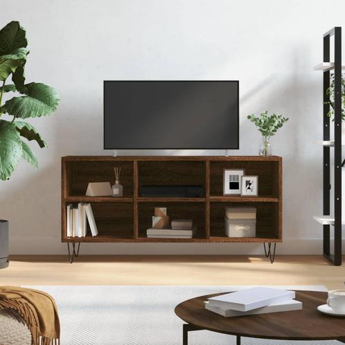 vidaXL Meuble TV chêne marron 103,5x30x50 cm bois, Huis en Inrichting, Kasten |Televisiemeubels, Verzenden