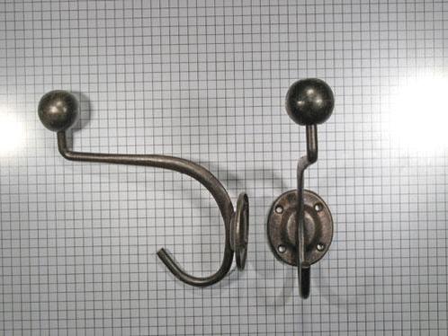 Hoed en jashaak met ronde knop, ijzer geroest, Huis en Inrichting, Woonaccessoires | Kapstokken, Nieuw, Overige materialen