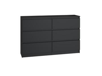 Ladekast  zwart - 120cm (Slaapkamer)