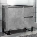 vidaXL Badkamerkast 65x33x60 cm bewerkt hout betongrijs, Verzenden, Nieuw