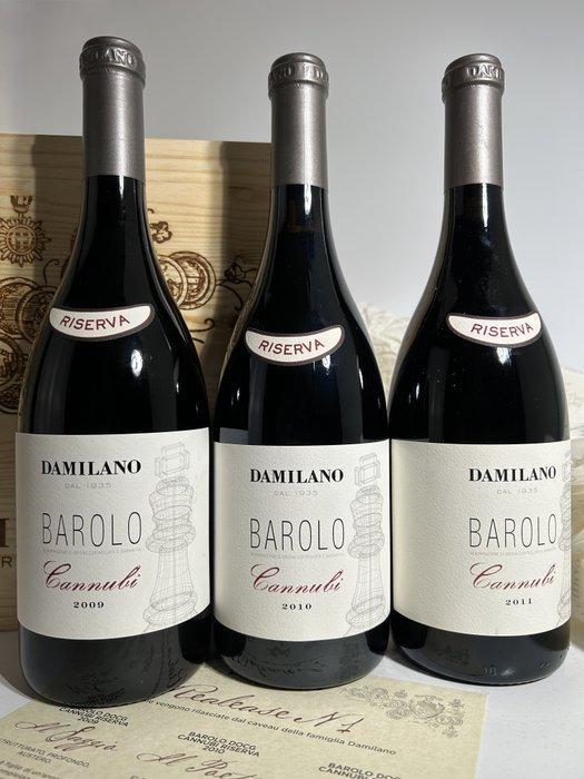 Damilano - 2009, 2010, 2011 Cannubi Riserva - Family Case, Verzamelen, Wijnen