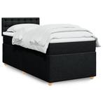 vidaXL Boxspring met matras stof zwart Single (alleen AU), Verzenden, Nieuw