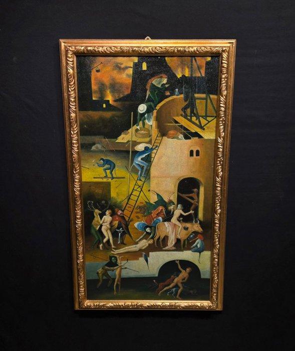 Scuola europea (XX), da Hieronymus Bosch - Inferno - XL, Antiek en Kunst, Kunst | Schilderijen | Klassiek