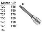 Torx bit doppen 1/2 (100mmL), Nieuw, Verzenden