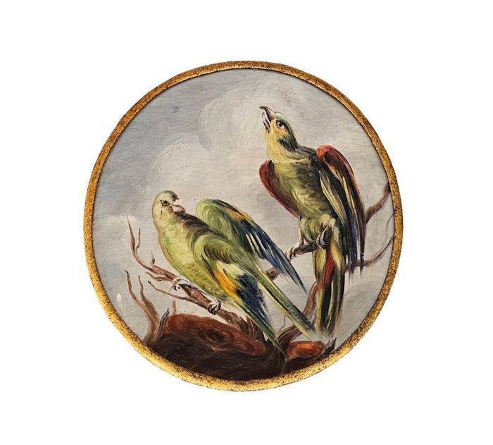 Spanish school (XIX-XX) - Winged symphony on the branch, Antiek en Kunst, Kunst | Schilderijen | Klassiek