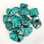 Malachiet en Chrysocolla - Extra kwaliteit kiezelstenen met