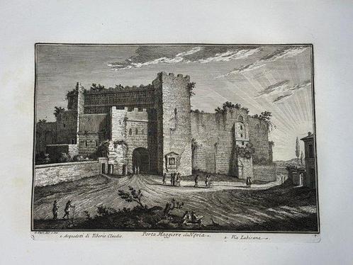 Giuseppe Vasi (1710-1782) - Roma Porta Maggiore e Chiesa San, Antiek en Kunst, Antiek | Overige Antiek