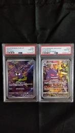 Pokémon - 2 Graded card - Gastly, Gengar First edition, Foil, Nieuw