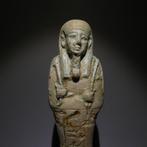 Oud-Egyptisch Grote Shabti. 19 cm hoog. Late Periode, 664 -