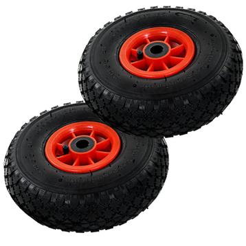 vidaXL Steekwagenwielen 2 st 3,00-4 (245x82) rubber disponible aux enchères