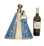 Beeldje - Madonna met Kind - 34 cm - Hout, Metaal