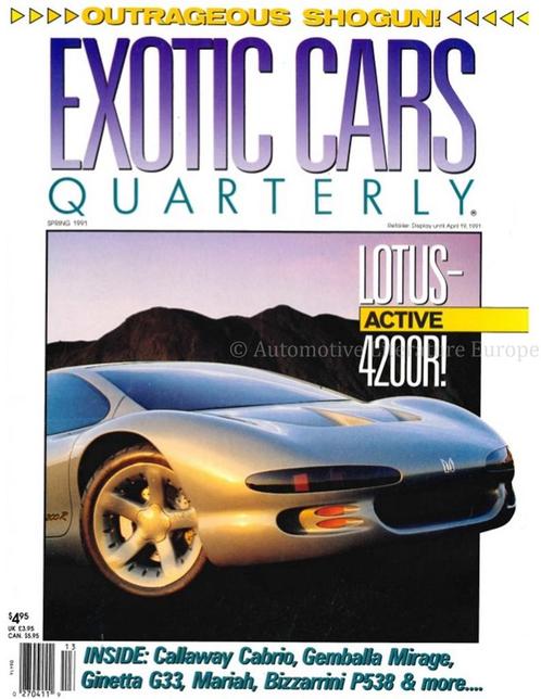 1991 ROAD AND TRACK EXOTIC CARS QUARTERLY VOL.2, NR.1, Boeken, Auto's | Folders en Tijdschriften