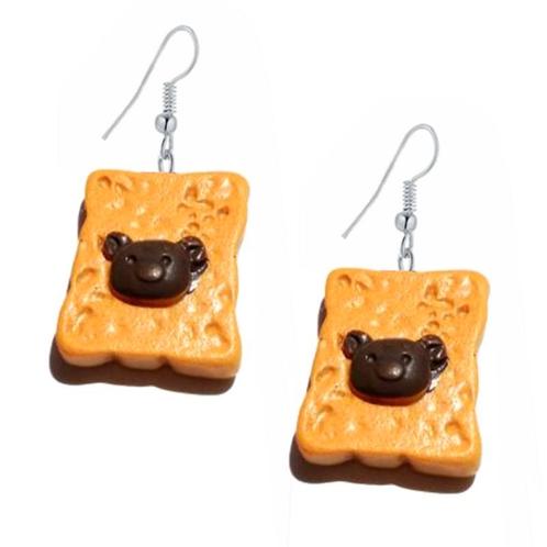 Fako Bijoux® - Oorbellen - Bakkerij - Koekjes  -13x38mm, Handtassen en Accessoires, Oorbellen, Verzenden
