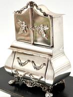 Grote en zware handgemaakte zilveren miniatuur antiek, Antiek en Kunst, Antiek | Zilver en Goud