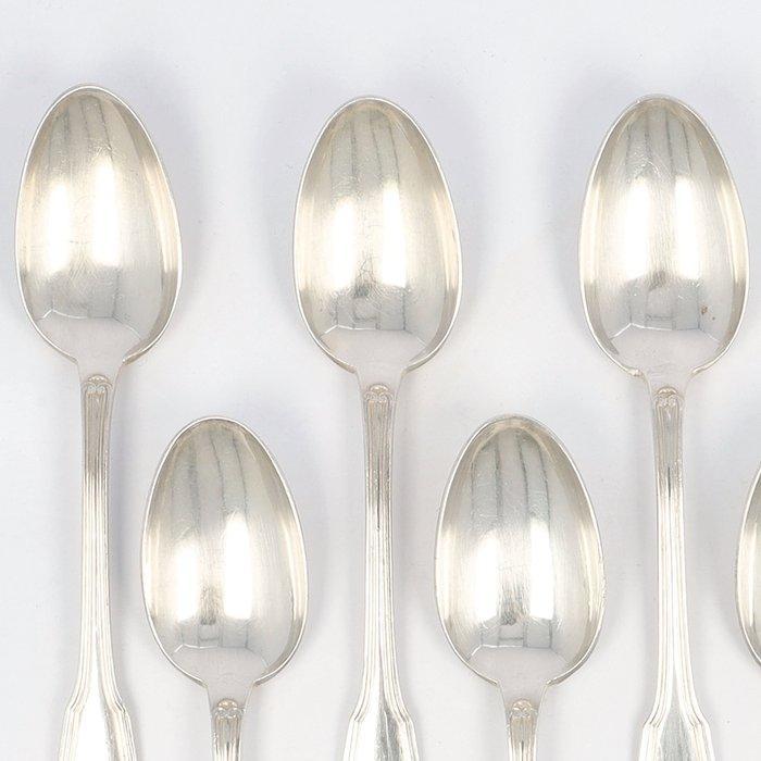 Wolfers Frères IJslepel - (Grote) - Koffielepel (6) - .800, Antiek en Kunst, Antiek | Zilver en Goud