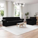 vidaXL bank / zetel 2 pcs Zwart, Verzenden, Nieuw