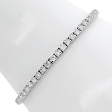 Zonder Minimumprijs - Armband - 14 karaat Witgoud - 5.13ct.