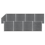 vidaXL Schuttingset 8 vierkant en 1 schuin 1484x186 cm HKC, Tuin en Terras, Verzenden, Nieuw