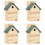 vidaXL Vogelhuisjes 4 st 23x19x33 cm vurenhout, Tuin en Terras, Verzenden, Nieuw