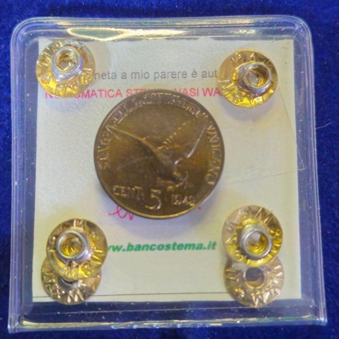 Vaticaan. Pio XII. Lotto 7 Monete 1942, Postzegels en Munten, Munten | Europa | Niet-Euromunten