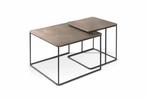 Bijzettafel Loïc Metaal (Set Van 2), Huis en Inrichting, Tafels | Bijzettafels, Ophalen of Verzenden, Nieuw, Modern