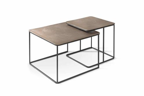 Bijzettafel Loïc Metaal (Set Van 2), Huis en Inrichting, Tafels | Bijzettafels, Nieuw, Ophalen of Verzenden