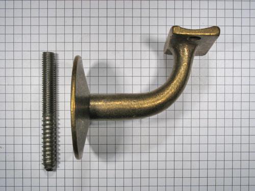 Leuninghouder messing antiek, Doe-het-zelf en Bouw, Hang- en Sluitwerk, Klink of Kruk, Nieuw, Overige materialen