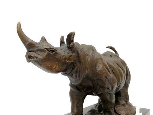 Figurine - A rhino - Bronze, Marbre, Antiek en Kunst, Curiosa en Brocante
