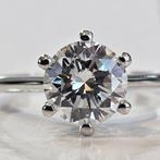 Bague - 14 carats Or blanc - 1.49ct. tw. Diamant (Naturelle), Handtassen en Accessoires, Nieuw