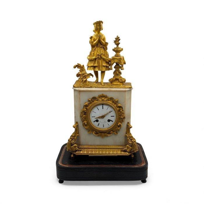 Klok Lodewijk XVI-stijl - Verguld brons - 1850-1900 -, Antiek en Kunst, Antiek | Klokken