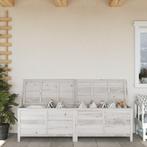 vidaXL Tuinbox 198,5x50x56,5 cm massief vurenhout wit, Tuin en Terras, Verzenden, Nieuw