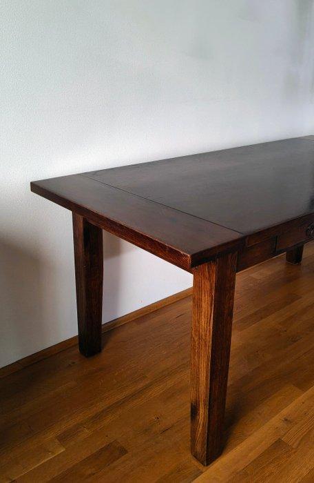 Handmade - Tafel - Eettafel met 2 lades - Eik - Beautifully, Antiek en Kunst, Curiosa en Brocante