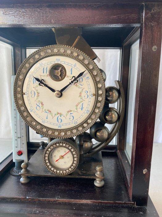 Tafelklok - Geïnspireerd door de antieke stijl - Ebbenhout -, Antiek en Kunst, Antiek | Klokken