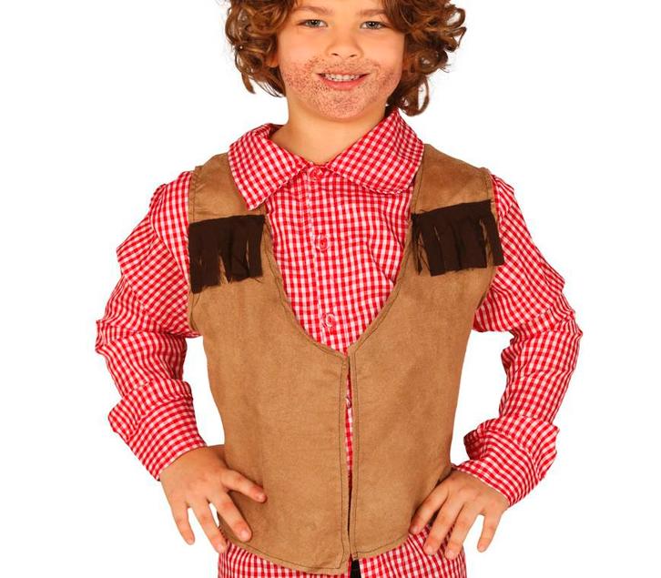Cowboy Gilet Kind 5/7 jaar, Kinderen en Baby's, Carnavalskleding en Verkleedspullen, Nieuw, Verzenden