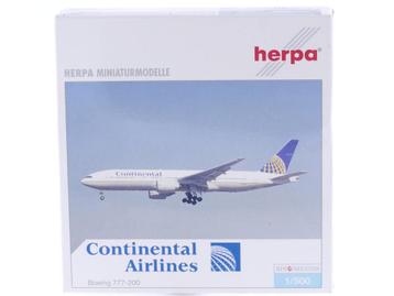 Schaal 1:500 Herpa 506489 Continental Airlines Boeing 777..., Ophalen of Verzenden
