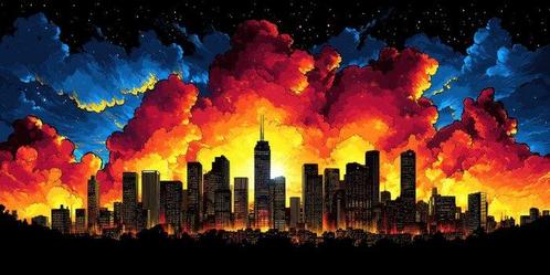Iconica - The City That Never Sleeps · XXL, Antiek en Kunst, Kunst | Schilderijen | Modern
